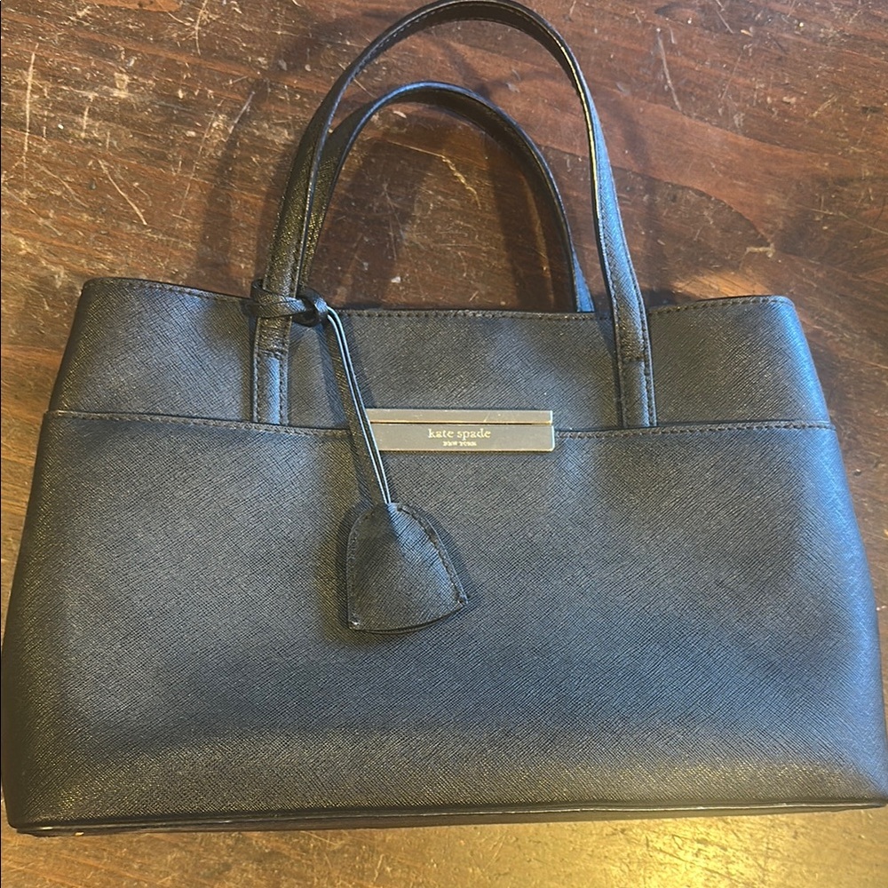 Kate Spade Black Leather Tote Bag